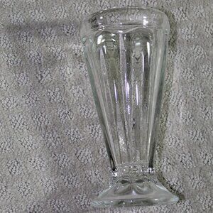 Crisa 7 3/8" Milkshake Glass Ice Cream Sundae Float Parfait Heavyweight Footed